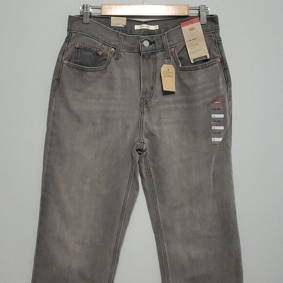 Levi’s low pro straight size 29 grey 100% cotton Nwt New $80 Msrp Retail - Picture 13 of 15